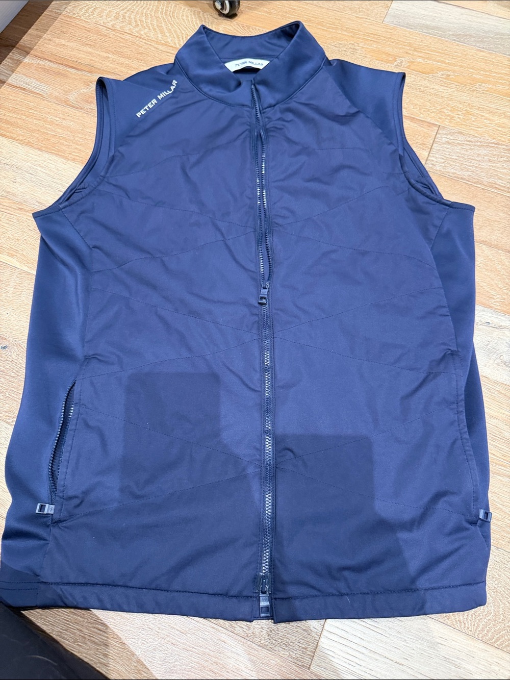 Peter Millar Navy Zip-Front Sleeveless Performance Vest